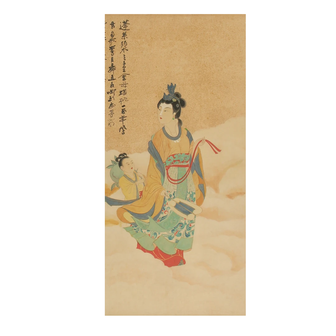 LOT.036 张老《人物》96*48cm 纸本设色立轴