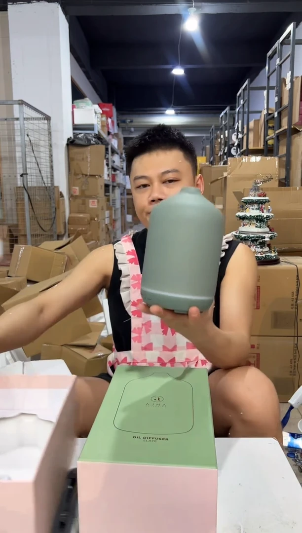 瓷片陶瓷绿色原盒香薰机