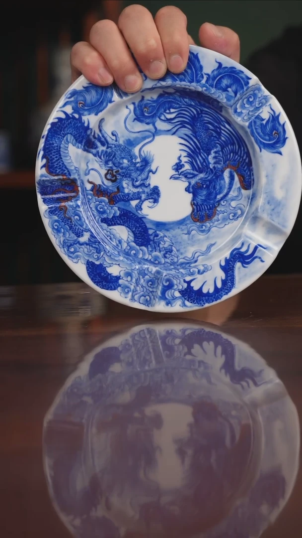 自成堂柴窑青花釉里红