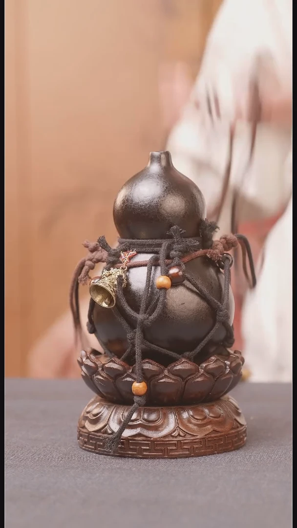 1760号链接精品大漆葫芦现货现发[一物一拍]不包含莲花底座