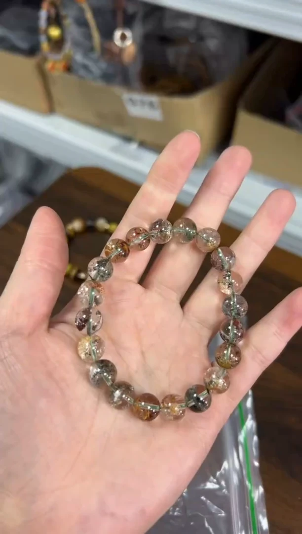 水晶手链未镶嵌四季幽灵水晶圆珠手串10M[1488]