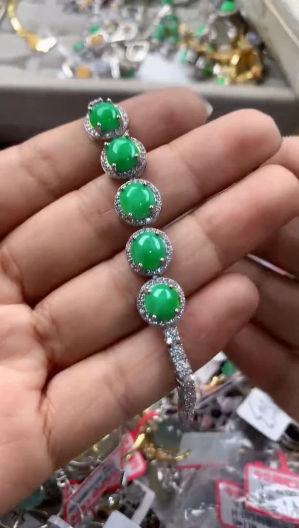 银S925镶嵌戒指翡翠16                10