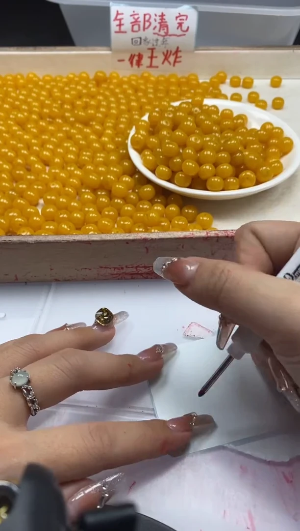 【闪购商品】蜜蜡颈饰未镶嵌w2068鸡油黄蜜蜡鼓珠10*8mm10