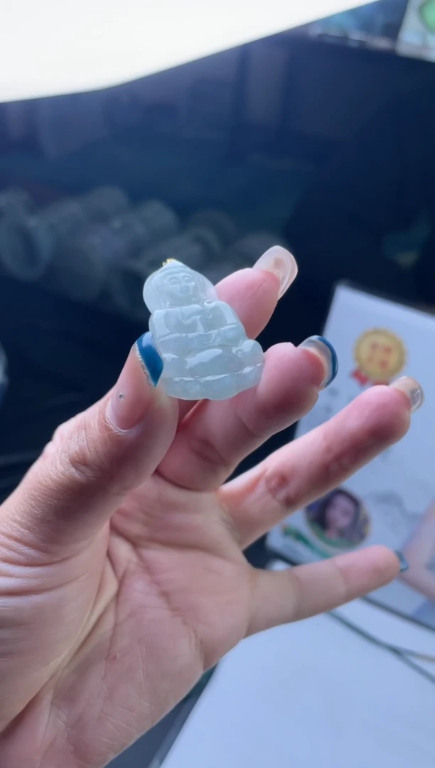 【闪购商品】翡翠18K金镶嵌挂件发一件