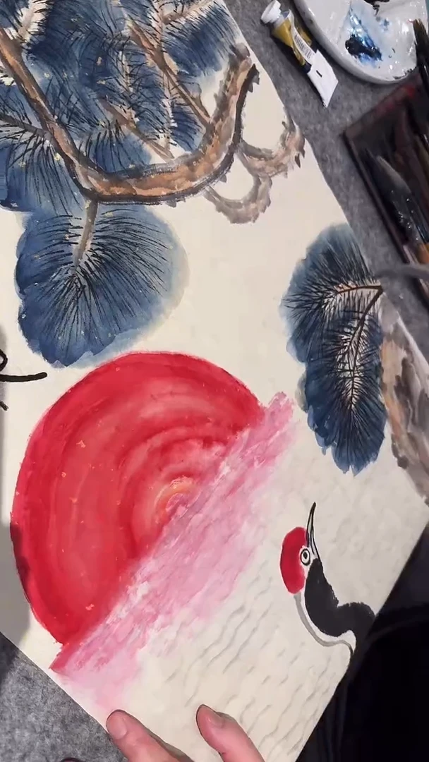 国画易志平  定制款祖国颂+信物