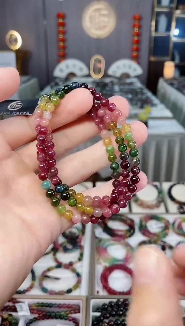 未镶嵌老矿碧玺三圈手串5mm+碧玺xion多样性发一条