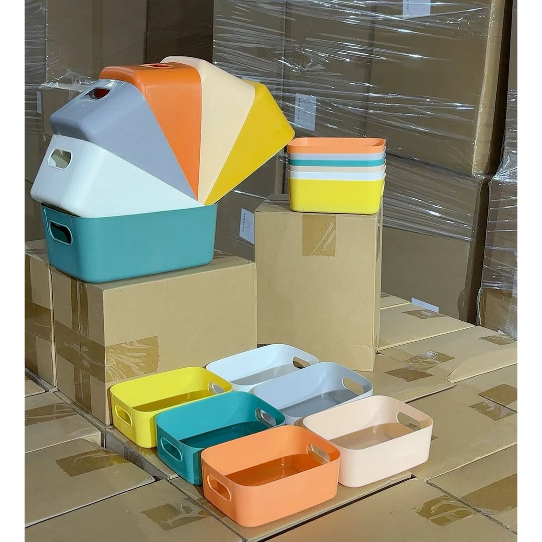 KE016#家用多彩收纳盒套装 18件套【小12个*大6个】