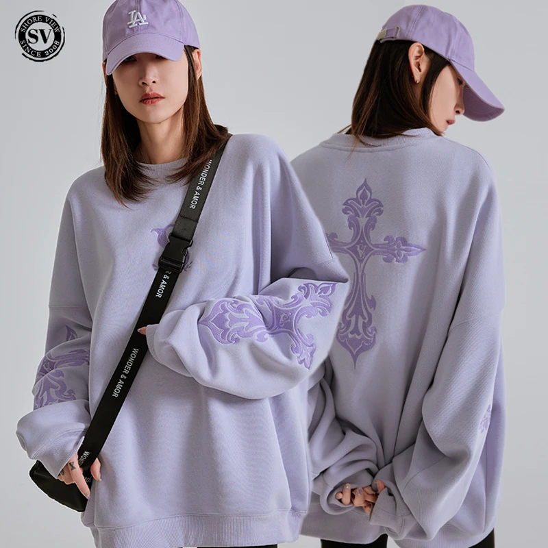 【SHORE VIEW】原创双袖刺绣街头时尚运动宽松长袖经典百搭卫衣