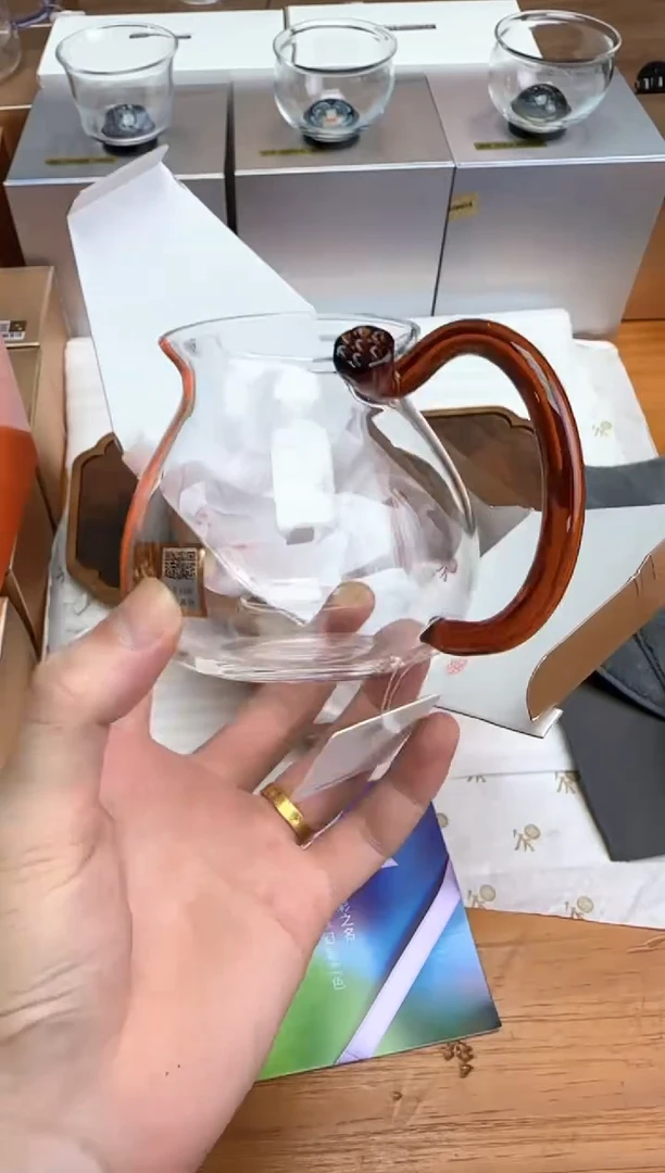 禾器粉金标浮莲茶海琥珀+风谜茶巾