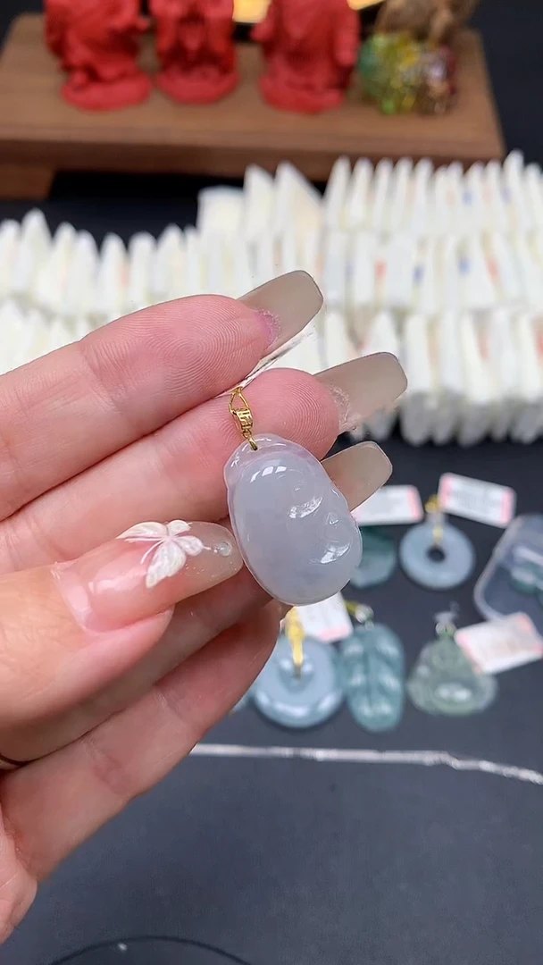 【闪购商品】翡翠吊坠(不含链)18K金镶嵌MS150092