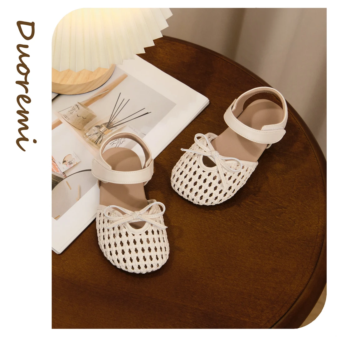 DuoReMi夏季BR2537新款童鞋宝宝女童镂空包头时尚夏季透气公主风