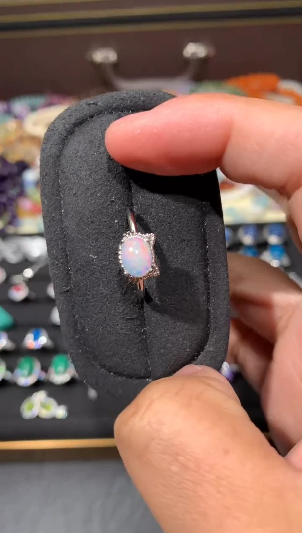 未镶嵌欧泊戒指F05