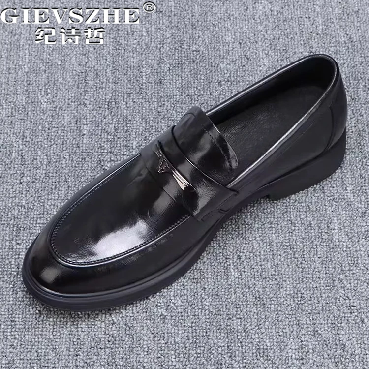 纪诗哲男鞋潮流商务透气休闲鞋子男款时尚百搭皮鞋轻便简约乐福鞋