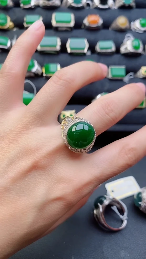 【闪购商品】翡翠戒指银S925镶嵌11111