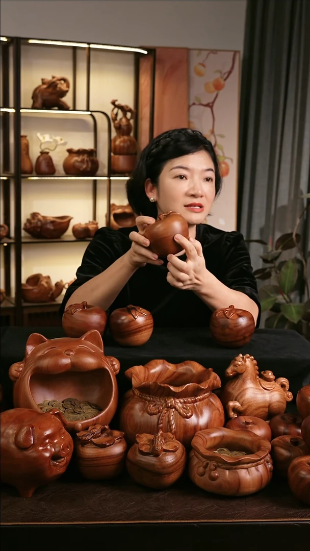 木MB059-2苹果摆件中号微瑕福利随缘发其一