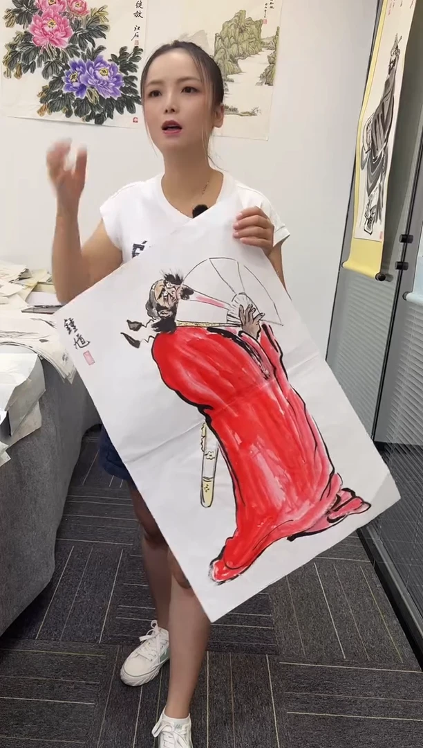 国画国画国画鉴赏手绘实稿-46*70-钟馗