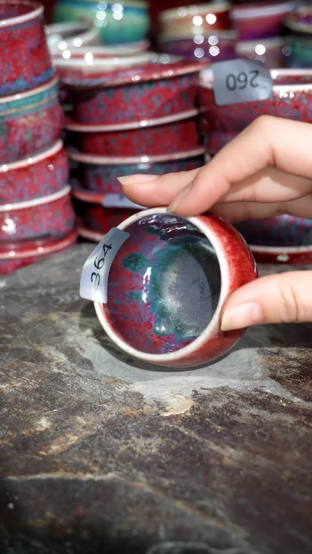 摆件陶精品窑变钧瓷茶器