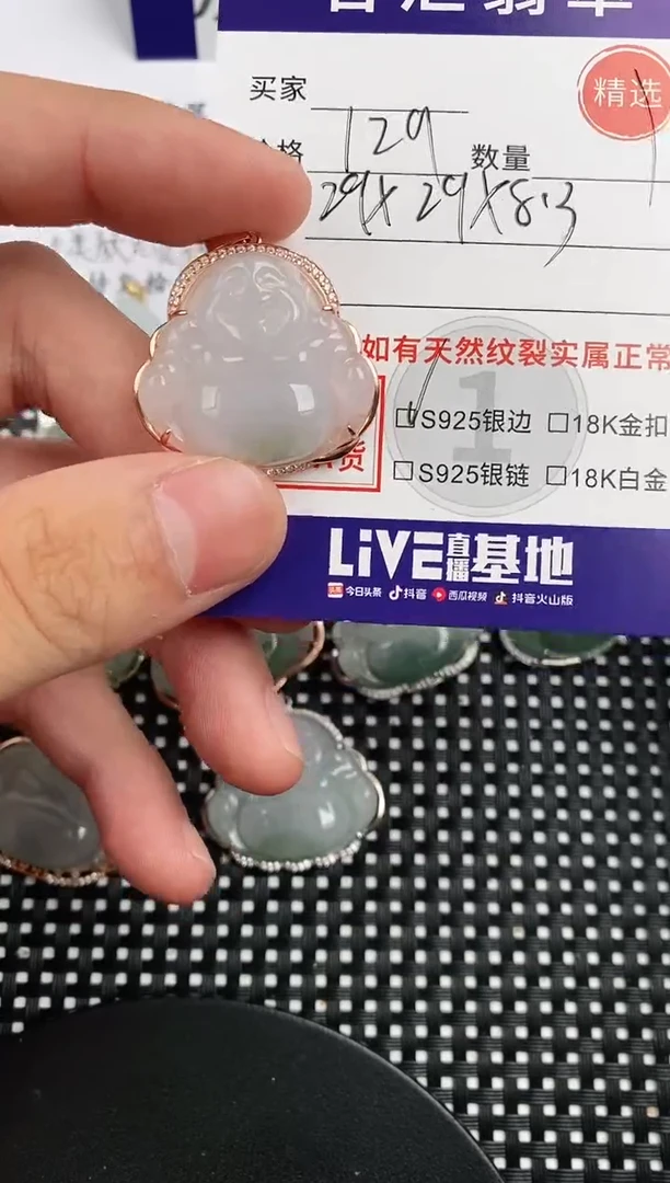 翡翠银S925镶嵌颈饰·