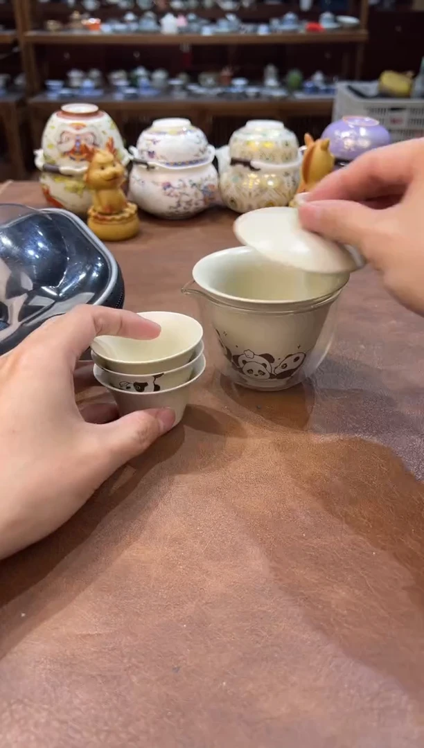 真的很便宜会开片的旅行茶具