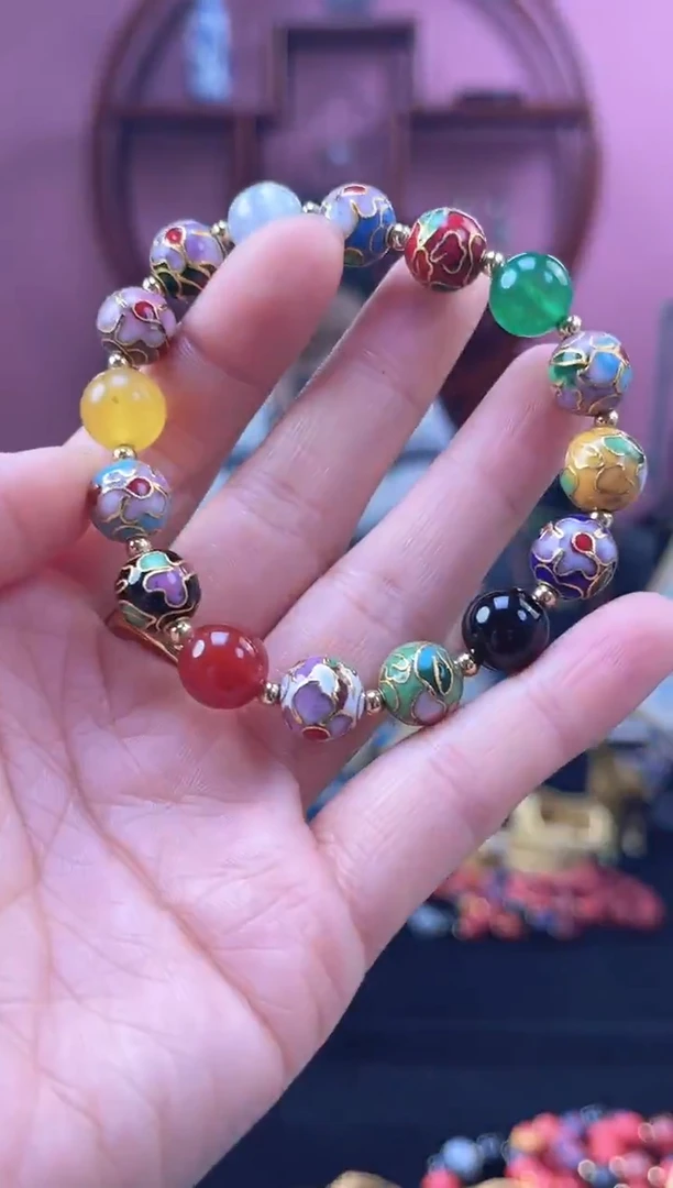 非遗 景泰蓝 手串 多宝