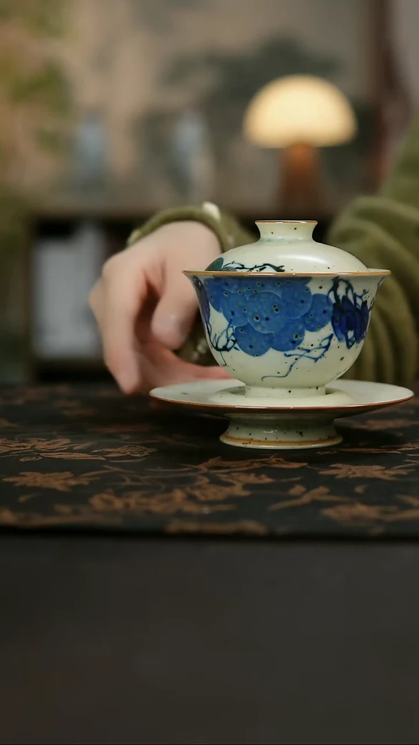 景德镇陶瓷杯碗柴烧多人