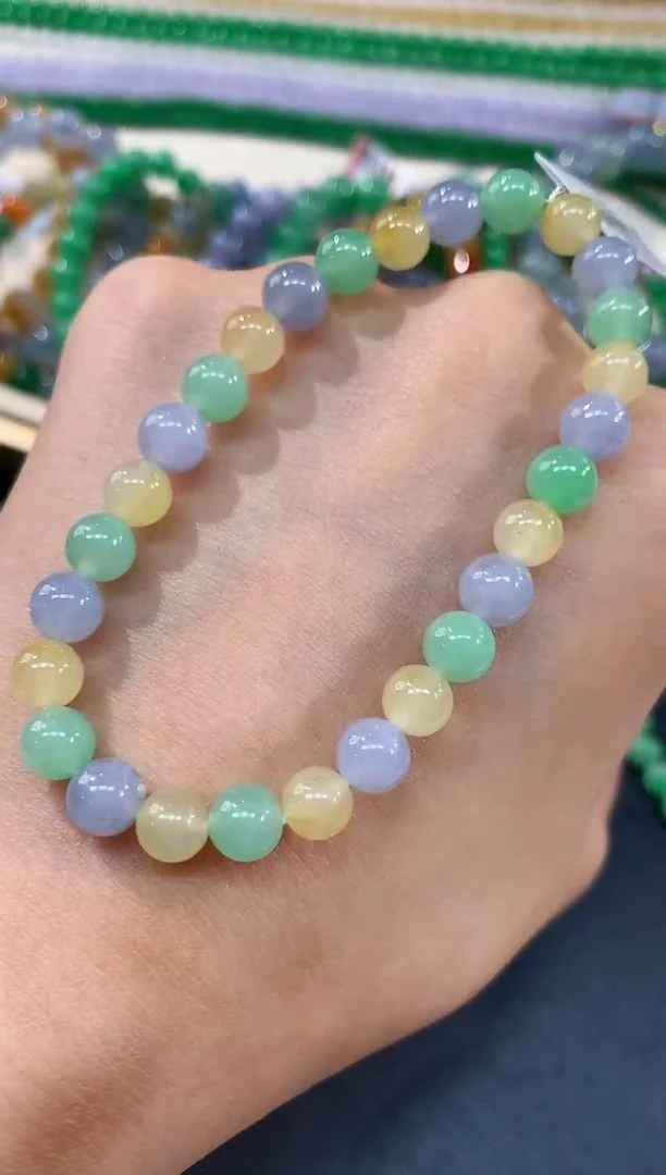 18K金镶嵌手串翡翠A30|16800