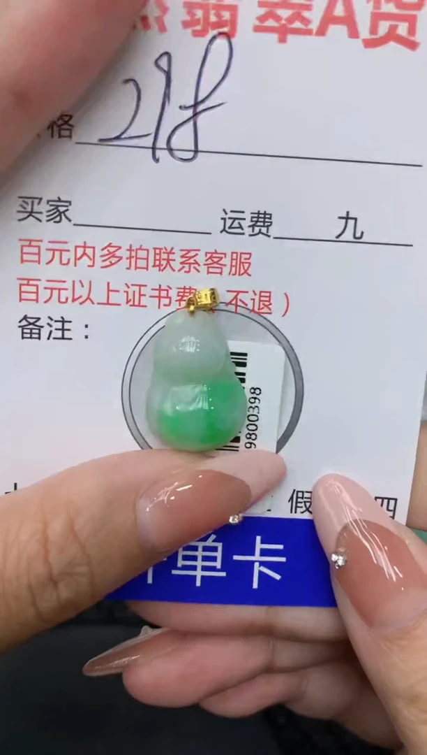 【闪购商品】翡翠颈饰18K金镶嵌111111111
