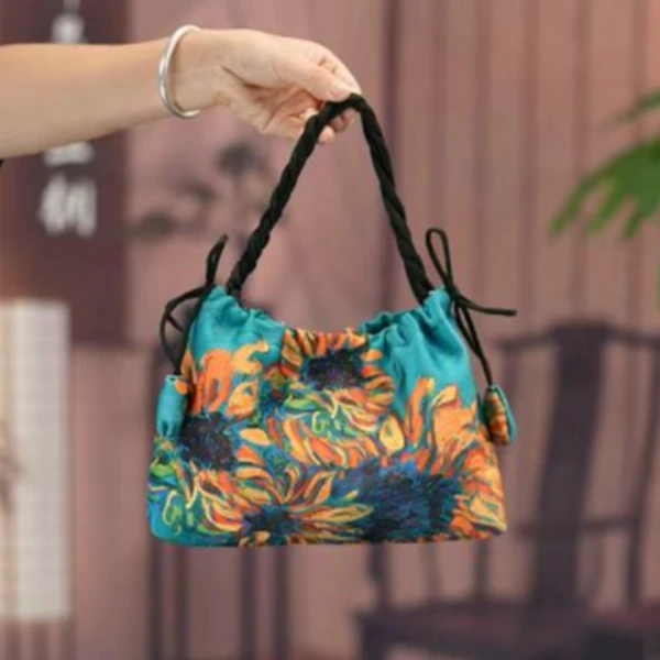 【彩葵包】新中式香云26*18暗纹提花调节斜挎包小巧国风百搭5月