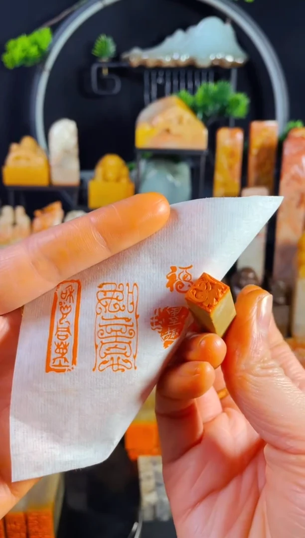 【闪购商品】老挝石印石手工篆刻《小小葫芦福》1.0