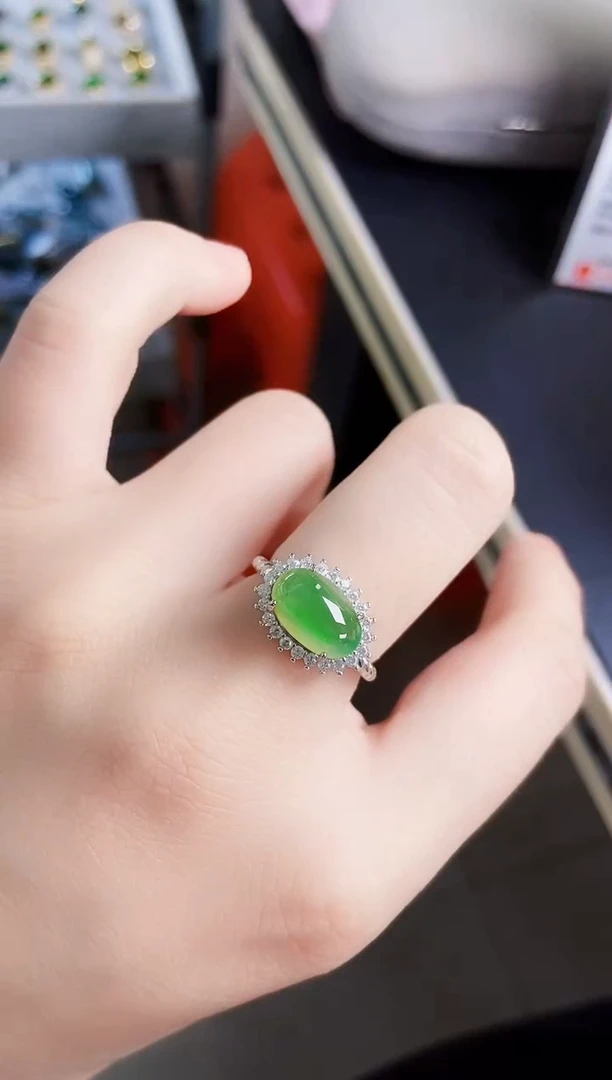 【闪购商品】翡翠戒指银S925镶嵌24245255