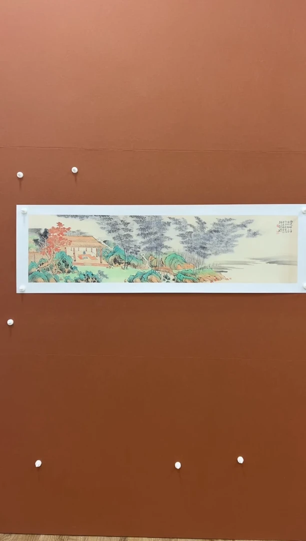 国画李文峰四尺对开青绿山水