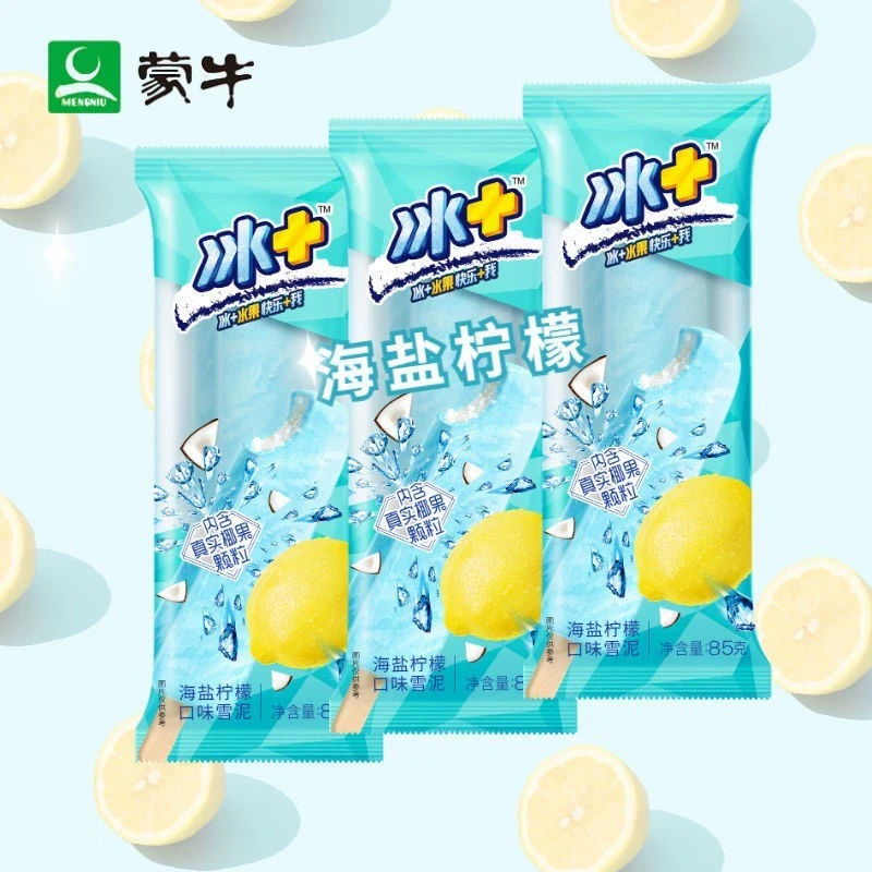 MENGNIU/蒙牛冰+海盐柠檬口味雪糕85g网红雪糕