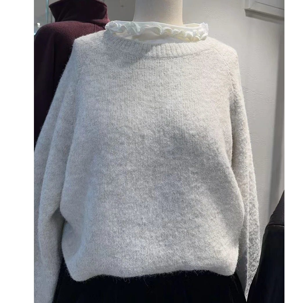 木耳边打底-NO退换 接受再拍 M-O-5E22 百搭时尚针织高领