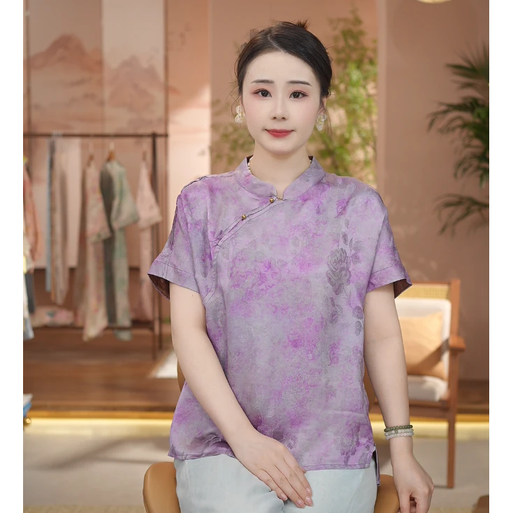 《 听风序-短袖》新中式提花国风时尚休闲防晒透气短袖