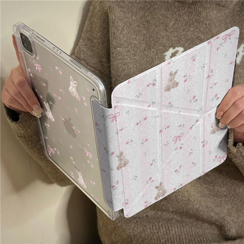 妙品碎花兔子适用小米Pad7 Pro保护套11.2英寸笔槽小米6Pro平板壳