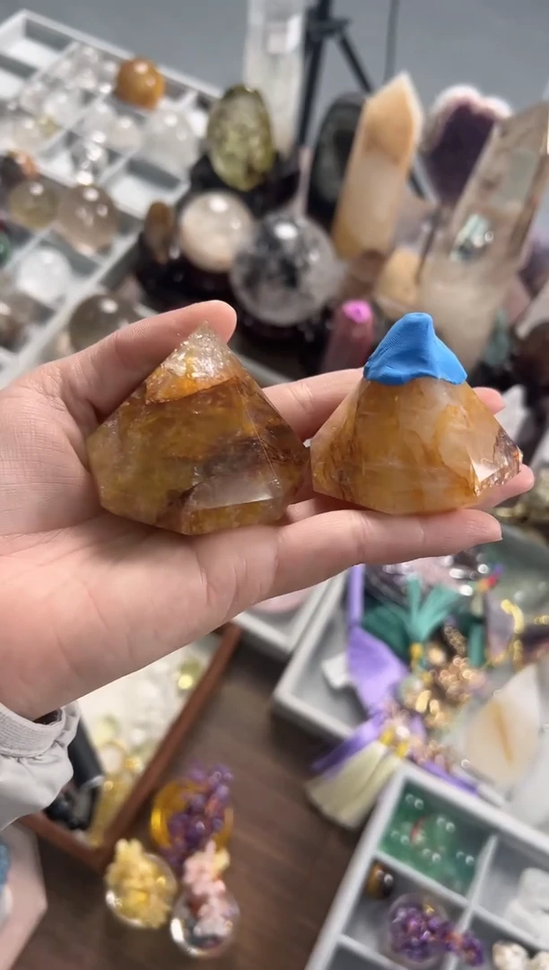 未镶嵌珠宝半成品水晶M545 约5.3cm 多样性发一