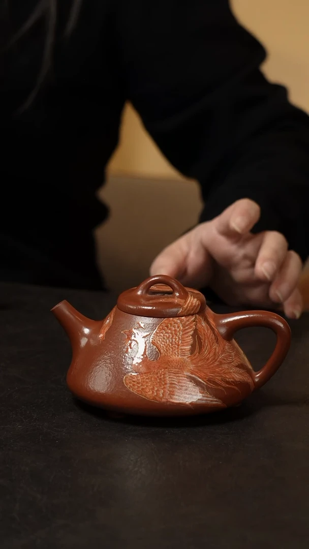 茶壶紫砂朱泥大红袍紫砂壶