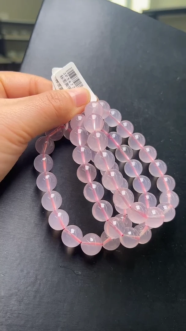 未镶嵌手串水晶莫粉手串12mm+ 多样性发一 JP56731