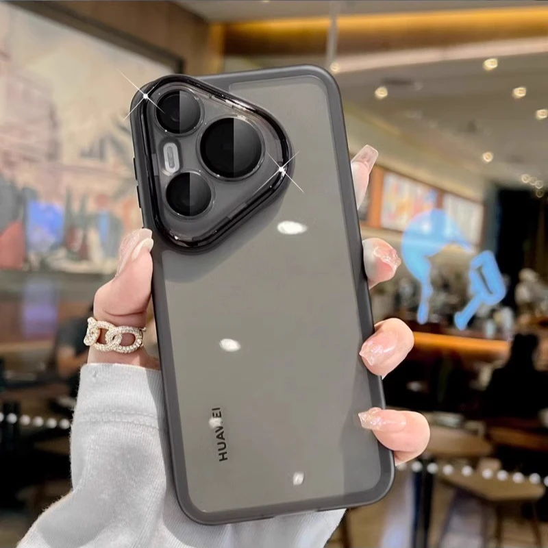 适用华为p70手机壳新款魅眼自带镜头膜华为p70pro防摔透明软壳2