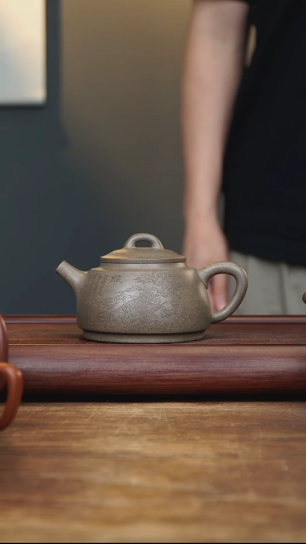 茶壶紫砂300ml JMZ全手桥韵 青段