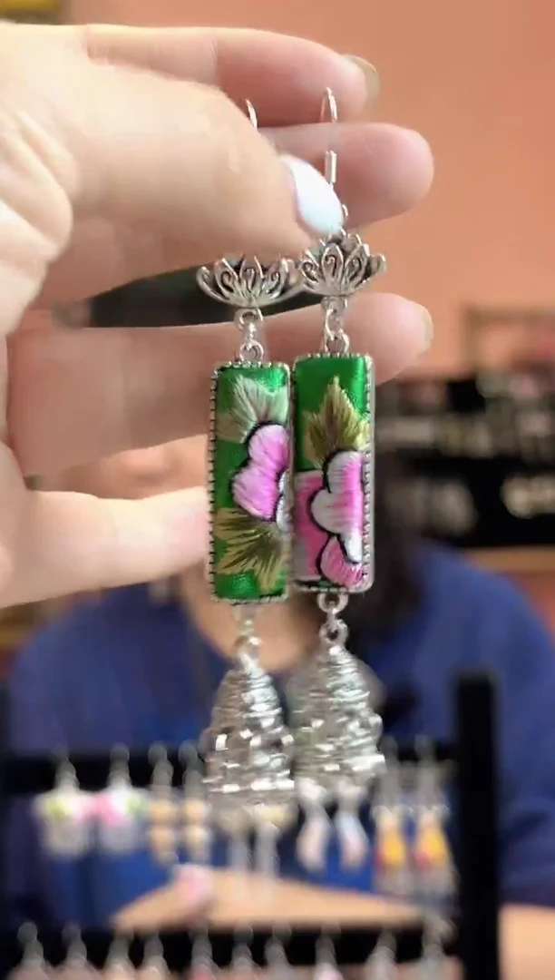 织绣艺枝独绣老绣饰品124