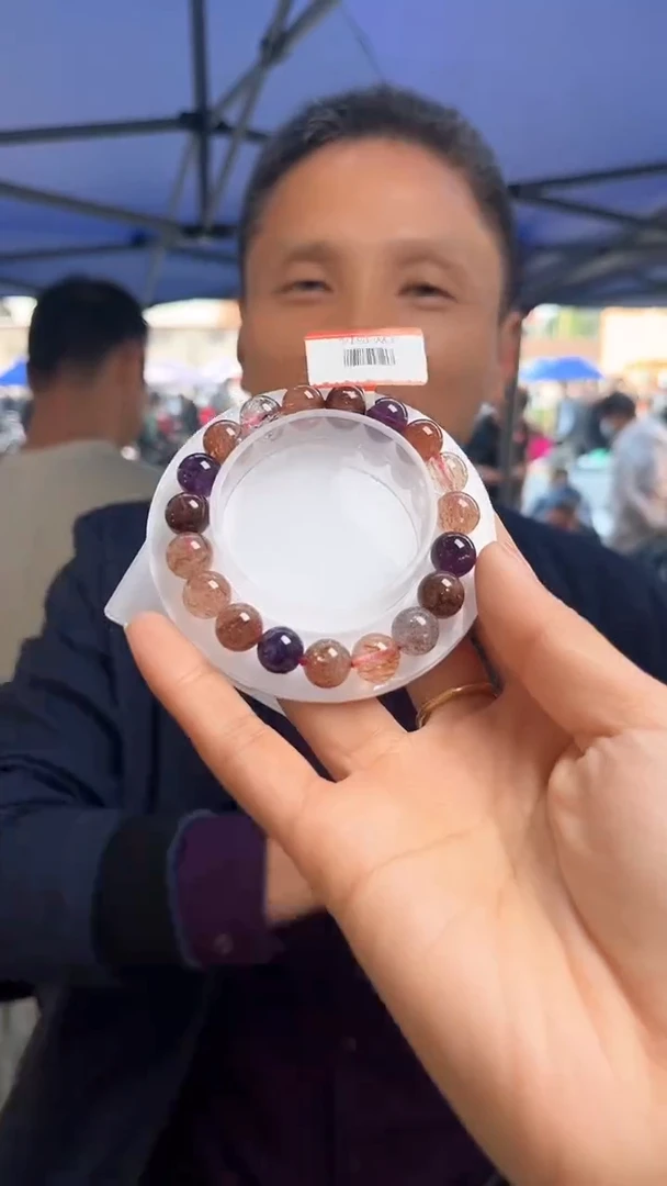水晶手链未镶嵌天然黑金超手串多样性发一10mm