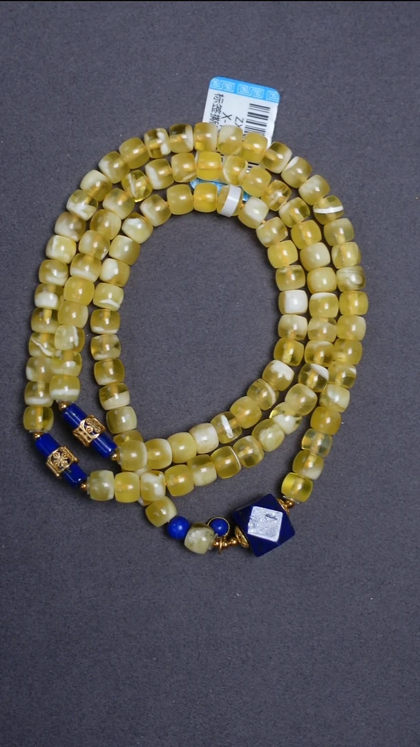 手链蜜蜡未镶嵌金白青金石 多圈