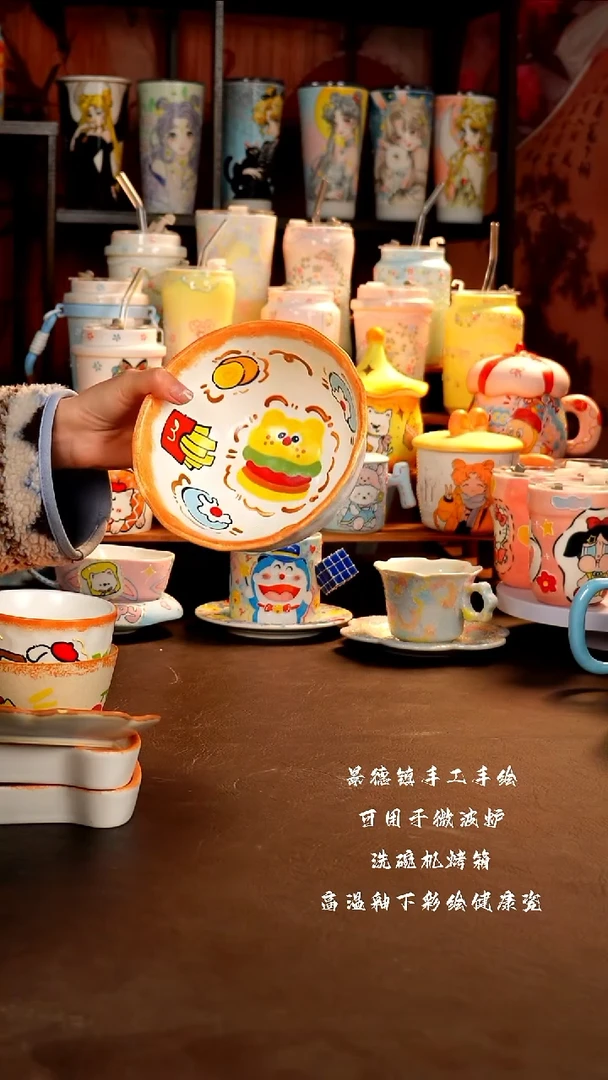 景德镇设计款手工手绘杯杯