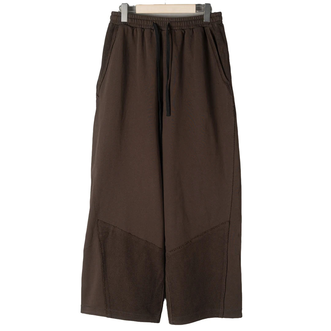 2024秋冬新款气质舒适百搭复古宽松简约拼接休闲卫裤 24XK1038