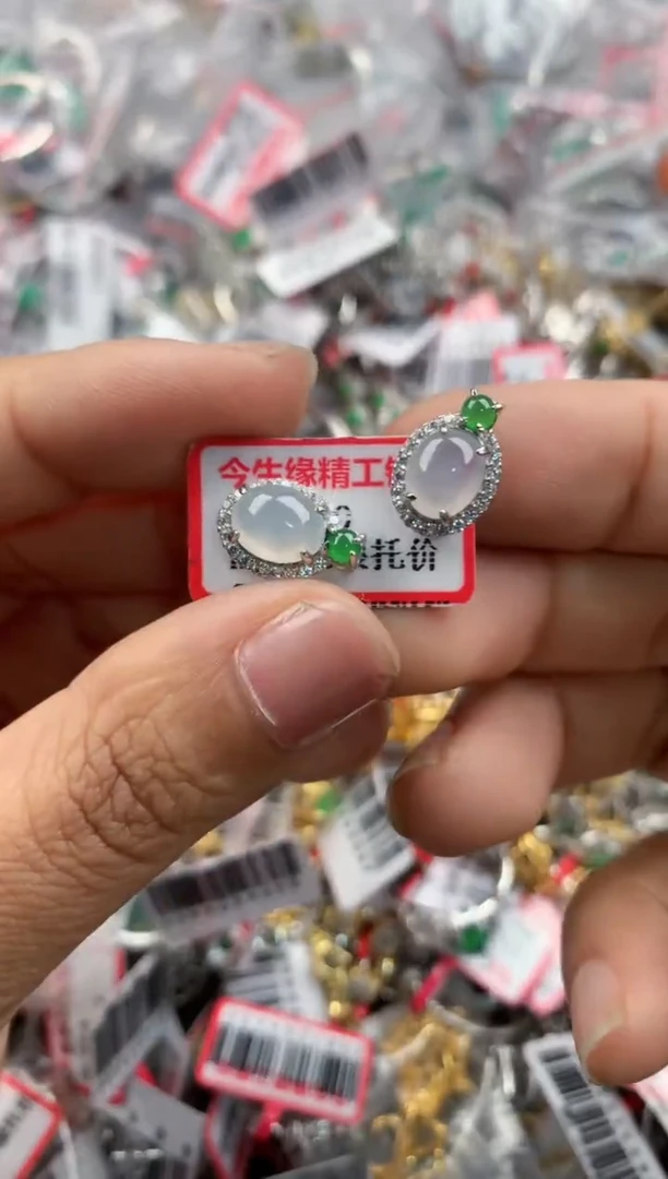 银S925镶嵌戒指翡翠5555----3