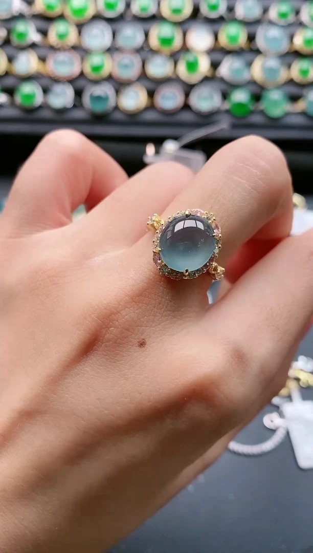 【闪购商品】翡翠戒指银S925镶嵌1111111