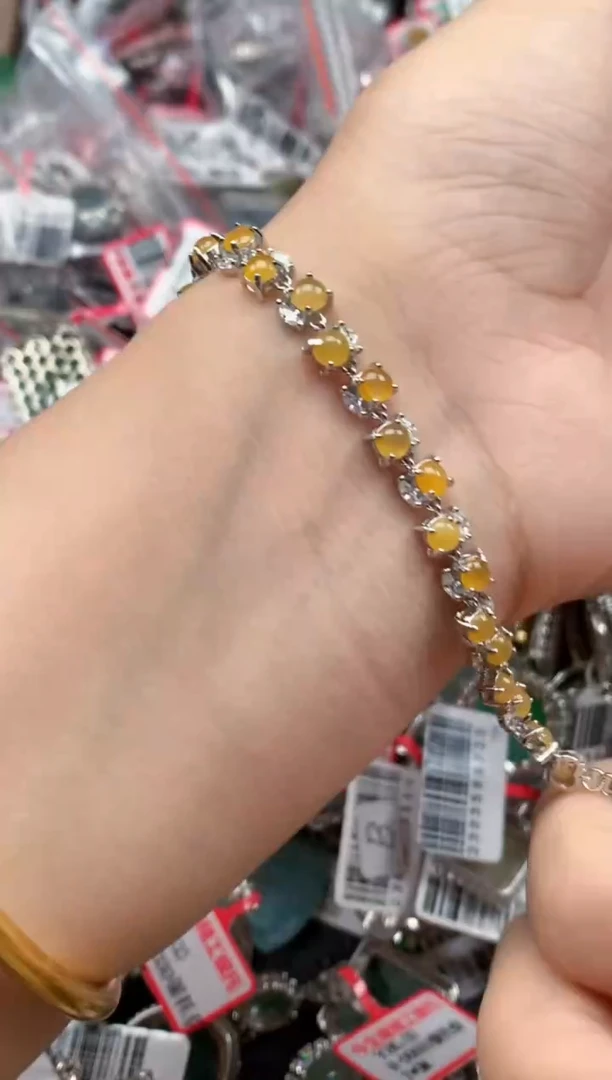 银S925镶嵌戒指翡翠天然A货缅甸翡翠