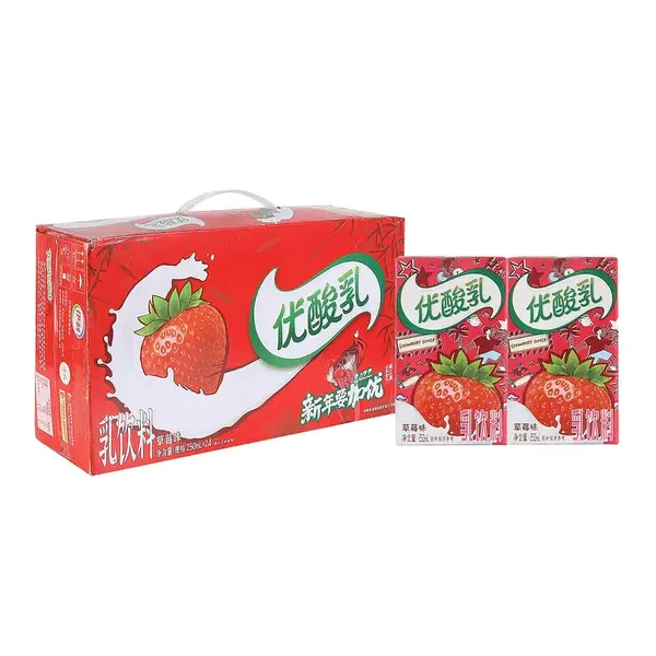 （1月）优酸乳草莓味 (250ml*24盒)早餐必备营养奶