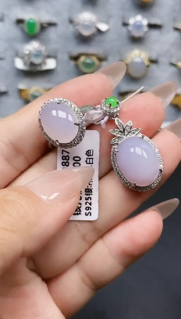 银S925镶嵌戒指翡翠2668